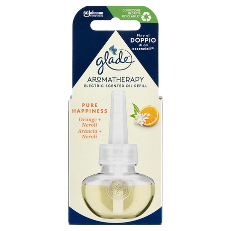 Glade® Aromatherapy Liq. Elettrico Ricarica, Profumatore per ambienti, Fragranza Pure Happiness 20ml